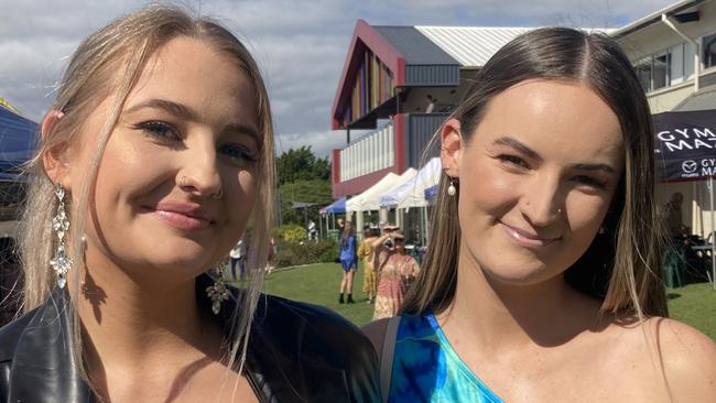 Amelia Axtell and Lauren Benny enjoy a day of fun at the Gympie Races on Saturday, July 15, 2023.