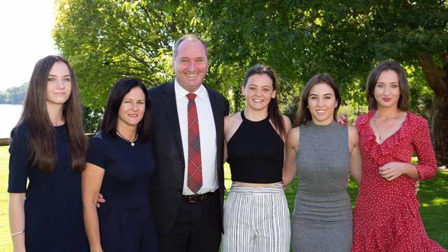 Barnaby and Natalie Joyce with their daughters Odette, Caroline, Julia and Bridgette. (Pic: Facebook)