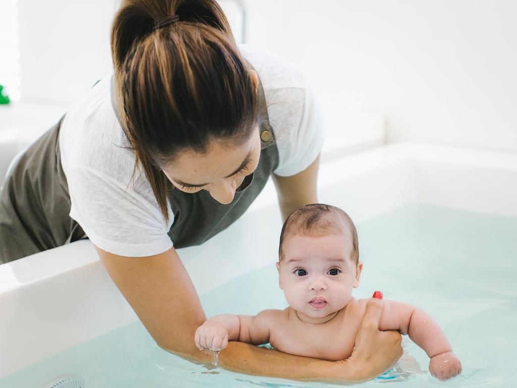 Perth’s quins at baby spa | Herald Sun