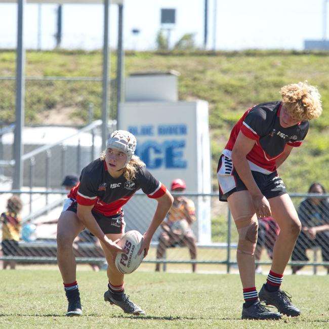 Ignatius Park College and Kirwan State High School teams take on St Brendanâ€™s College Yeppoon teams in Queensland state rugby league semi finals at Mackay on Wednesday, August 24, 2022.