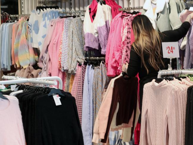 A retail worker pictured on 15 June, 2022, as the Fair Work Commission is to hand down the Annual Wage Review 2021-22. Picture: David Crosling