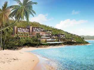 An artist's impression of the luxury hotel to be built at Funnel Bay. Picture: Contributed