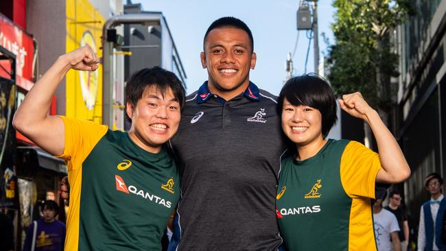 Allan Alaalatoa in Japan. Picture: Stuart Walmsley/Rugby AU Media