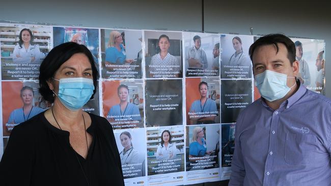 Wonthaggi Medical Group practice manager Gayle Bloch and business manager Cameron Pepper outside of the clinic. Picture: Brooke Grebert-Craig