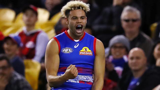 The Western Bulldogs leaped above Essendon. Picture: Michael Klein