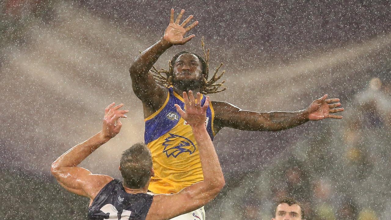 Nic Naitanui starred in the wet on Saturday night.