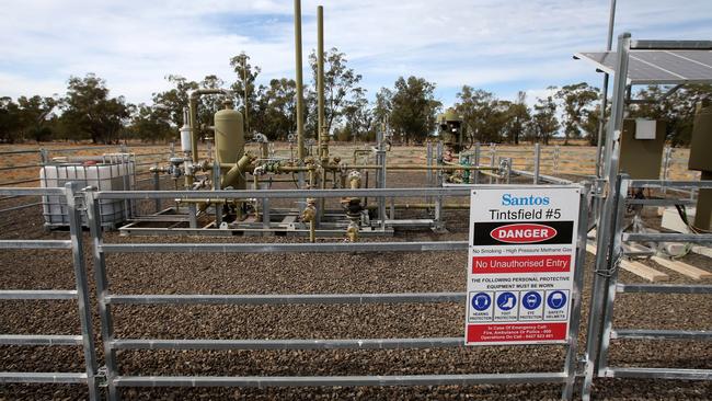 A gas well that forms part of the Santos Narrabri Gas project. Picture: Nathan Edwards