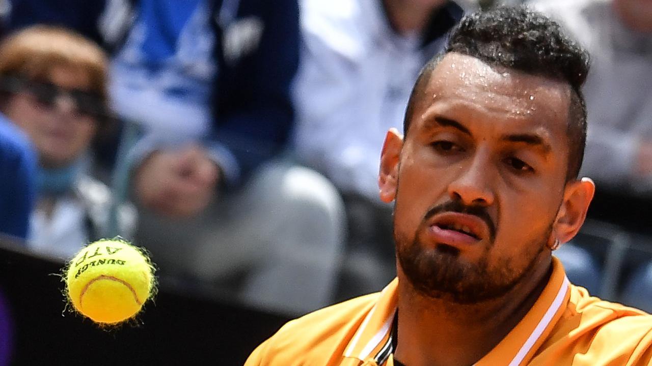 Nick Kyrgios could face sanction after throwing a chair onto the court.