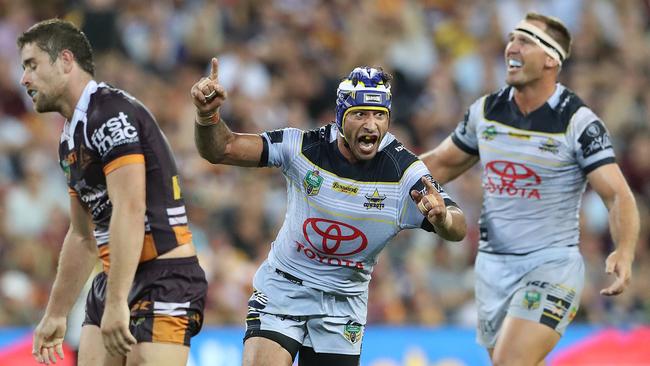 Johnathan Thurston has enjoyed his share of success against the Broncos. Picture: Peter Wallis