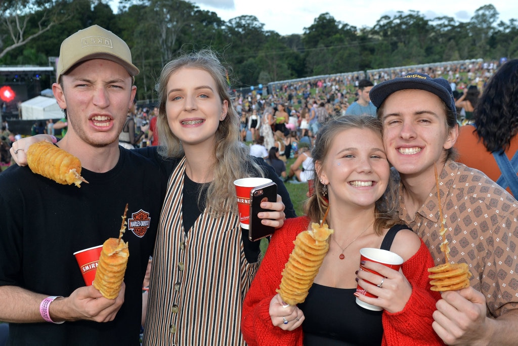 Big Pineapple Music Festival. Dale Nangman, Gabby Davis, Tilly Byrne-Kirk and Bailey Gavin.