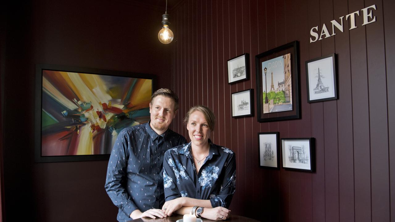 Owners of Sante, Loic Mouchelin and Alexandra Percy. Picture: Nev Madsen. Thursday 12th Dec, 2019