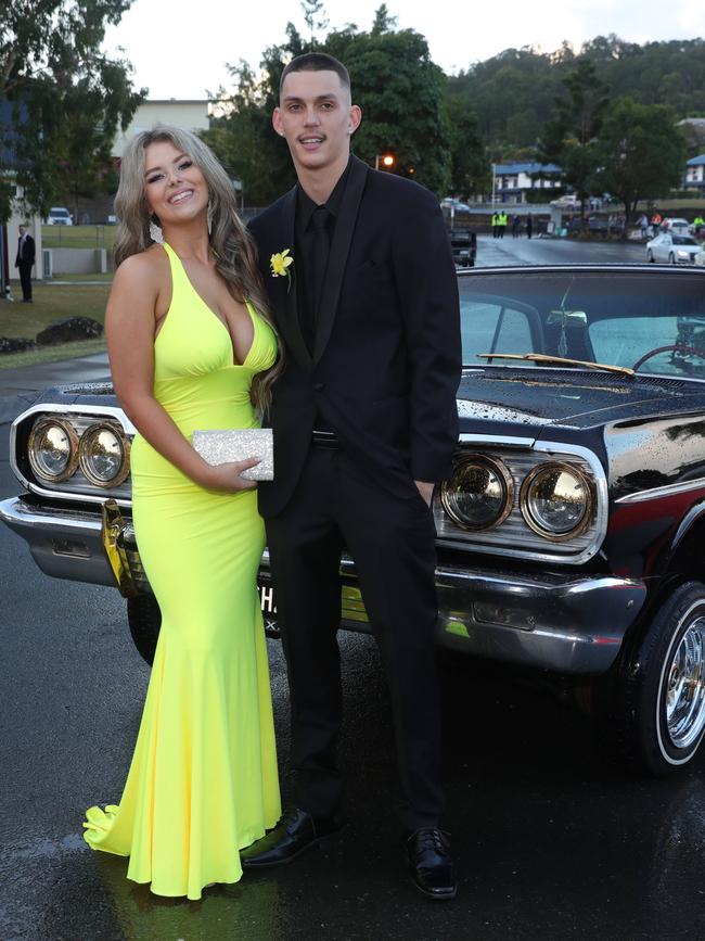 Pacific Pines High formal, at the school. Taleigha Sims & Kai Walsh Picture Glenn Hampson