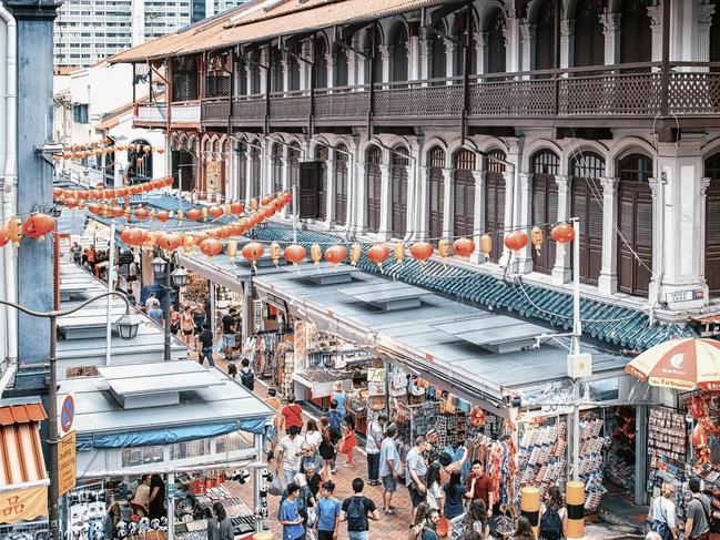 April 2018 - Chinatown, Singapore - Smith street market in chinatown