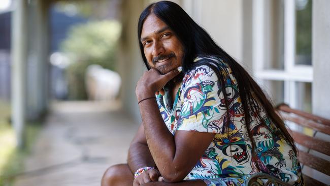 Cricket commentator and writer Bharat Sundaresan at his Adelaide home. Picture: Matt Turner