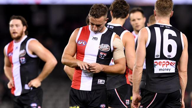 Luke Dunstan after St Kilda’s loss to Melbourne.