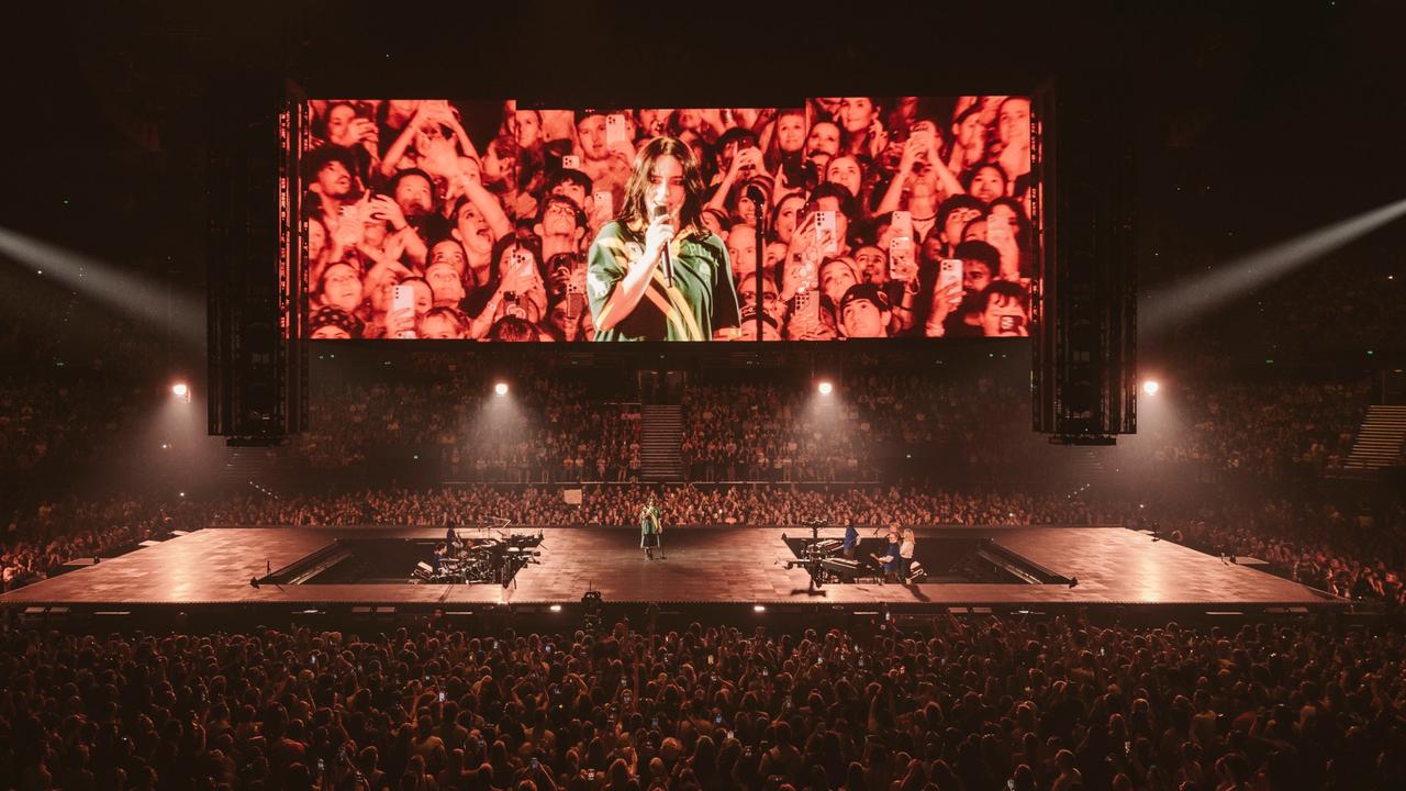 The singer performs at the Brisbane Entertainment Centre on February 18. Photo: Henry Wu.