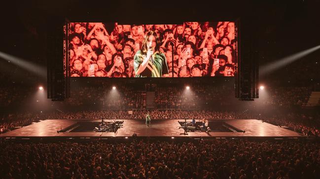 The singer performs at the Brisbane Entertainment Centre on February 18. Photo: Henry Wu.