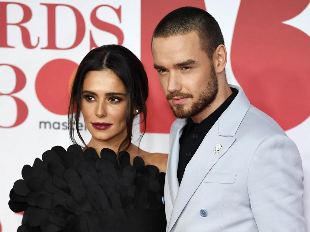 Cheryl Cole and Liam Payne on the red carpet for the 2018 Brit Awards. Picture: EPA/NEIL HALL