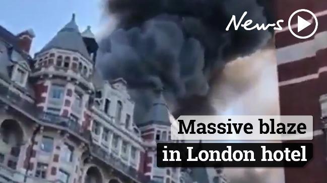 Massive blaze in London hotel