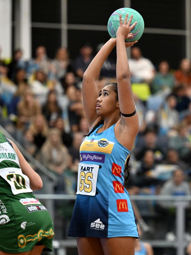 Gold Coast Titans Netball. Pictured: Talitah Faifai