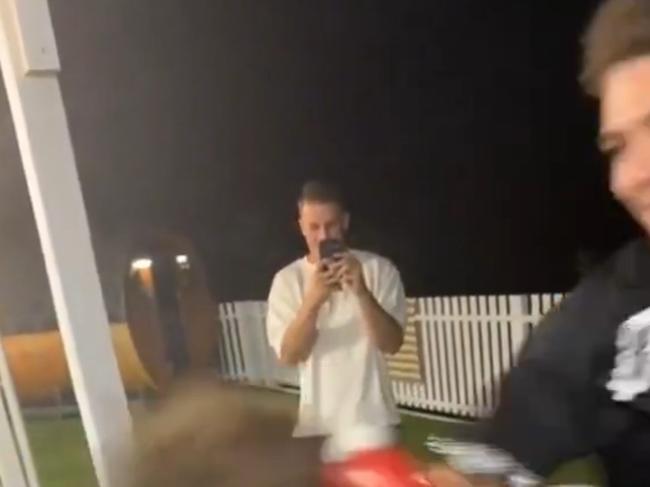 Reece Walsh punched his mate. Picture: TikTok