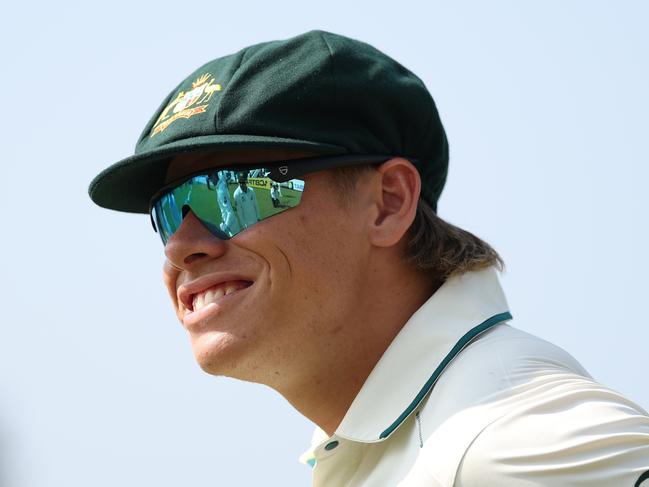 GALLE, SRI LANKA - FEBRUARY 06: Cooper Connolly of Australia prepares to field during day one of the Second Test match in the series between Sri Lanka and Australia at Galle International Stadium on February 06, 2025 in Galle, Sri Lanka. (Photo by Robert Cianflone/Getty Images)