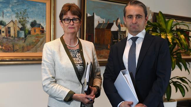 CBA chairman Catherine Livingstone and CEO Matt Comyn. Picture: AAP