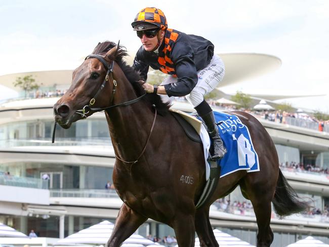 Benedetta ridden by Daniel Stackhouse wins the Inglis Sprint at Flemington Racecourse on March 04, 2023 in Flemington, Australia. (Photo by Brett Holburt/Racing Photos via Getty Images)