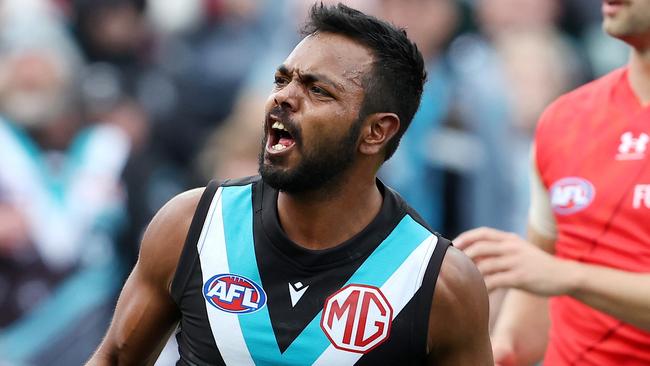 Junior Rioli. Picture: Sarah Reed/AFL Photos via Getty Images