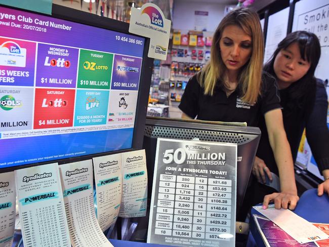 Lotto tickets are a weekly ritual for many people — and for a lucky few that ritual is life-changing. Picture: AFP