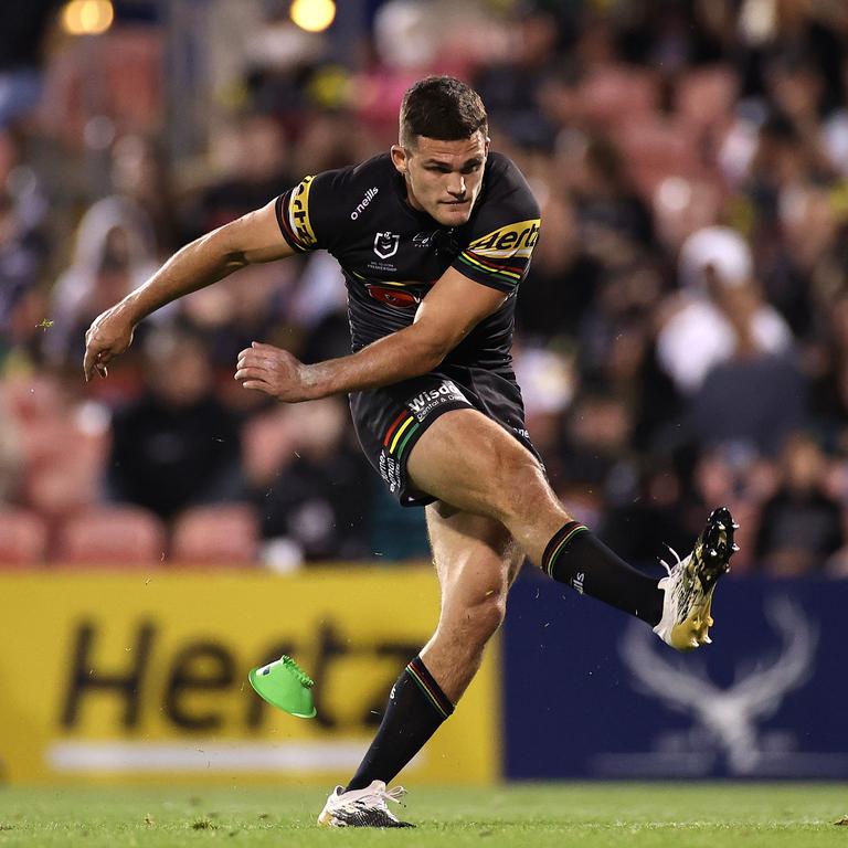 Nathan Cleary is the best goalkicker in the game. Picture: Cameron Spencer/Getty Images