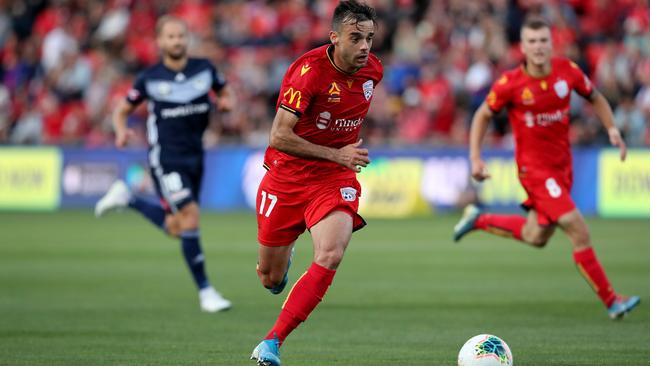 Nikola Mileusnic has shone for Adelaide United under Dutch coach Gertjan Verbeek. Picture: AAP Image/James Elsby