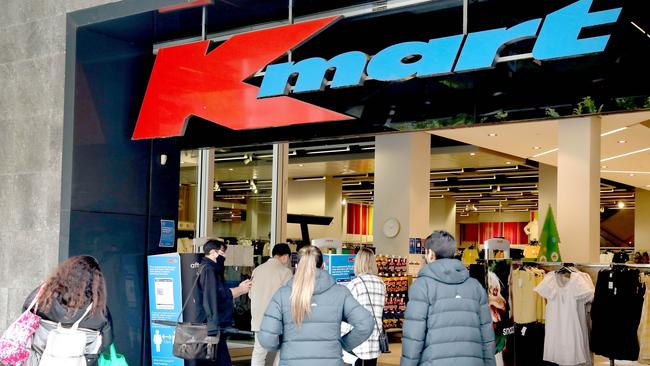 Kmart at Rundle Mall. Kmart and Target had around 25 per cent of store trading days in the first half lost to government mandated store closures. Picture: NCA NewsWire / Dean Martin