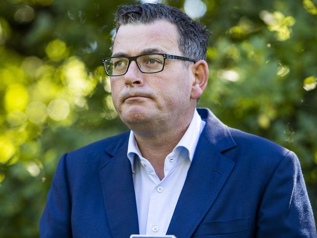 MELBOURNE, AUSTRALIA - NewsWire Photos February 17, 2022: Victorian Premier Daniel Andrews speaks to media during a press conference at Parliament. Picture: NCA NewsWire / Aaron Francis