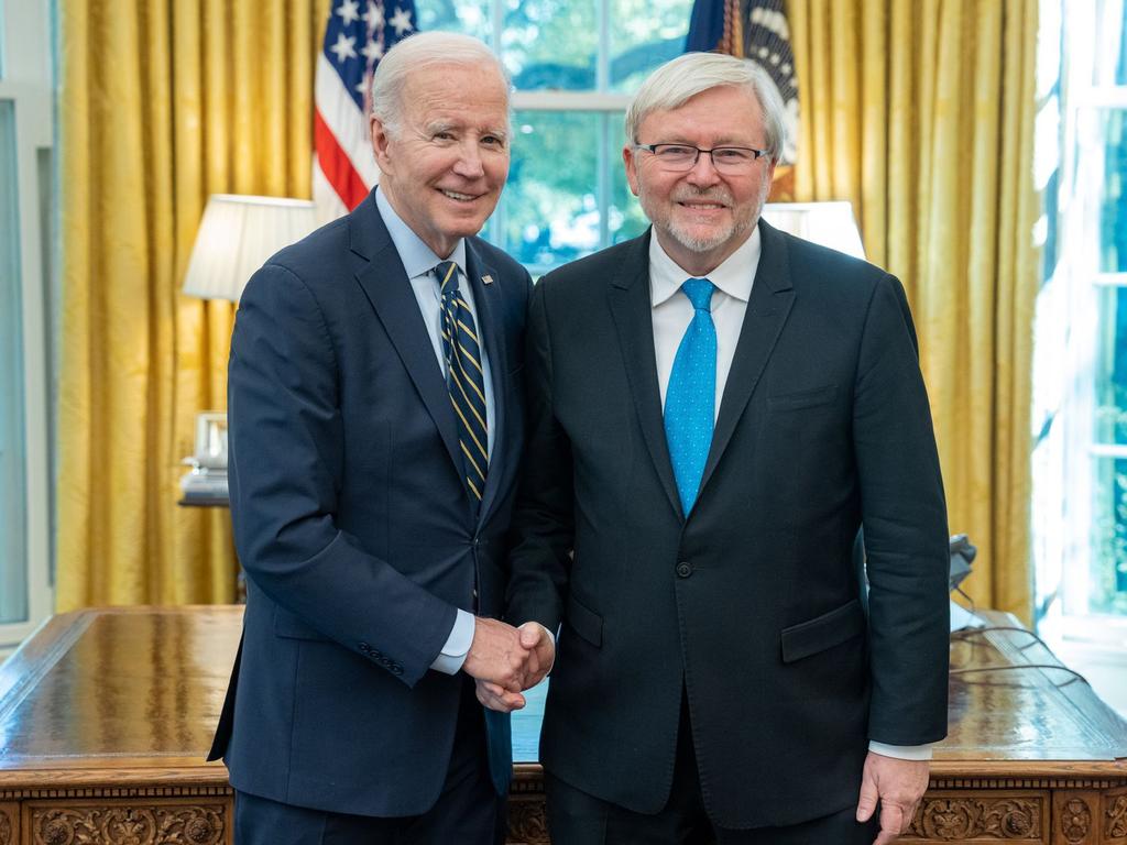 Kevin Rudd has been lobbying US officials on AUKUS since taking over as Australia’s ambassador in Washington DC earlier this year. Picture: Supplied