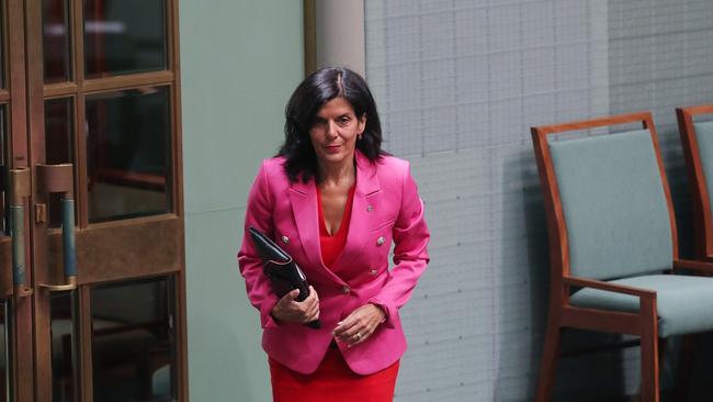 Julia Banks in the House of Representatives Chamber, Parliament House in Canberra. Picture Kym Smith