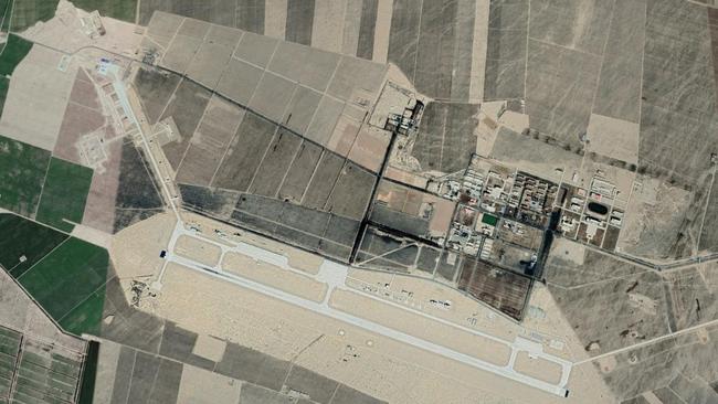 Satellite image of Malan airfield in Xinjiang, China.