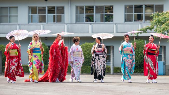 The Housewives hit Tokyo for a girls’ trip away in season 2. Picture: Pedro Gomes / Binge