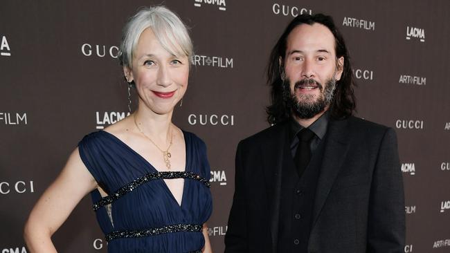 Alexandra Grant and Keanu Reeves attended the 2019 LACMA 2019 Art + Film Gala together this week. Picture: Neilson Barnard/Getty