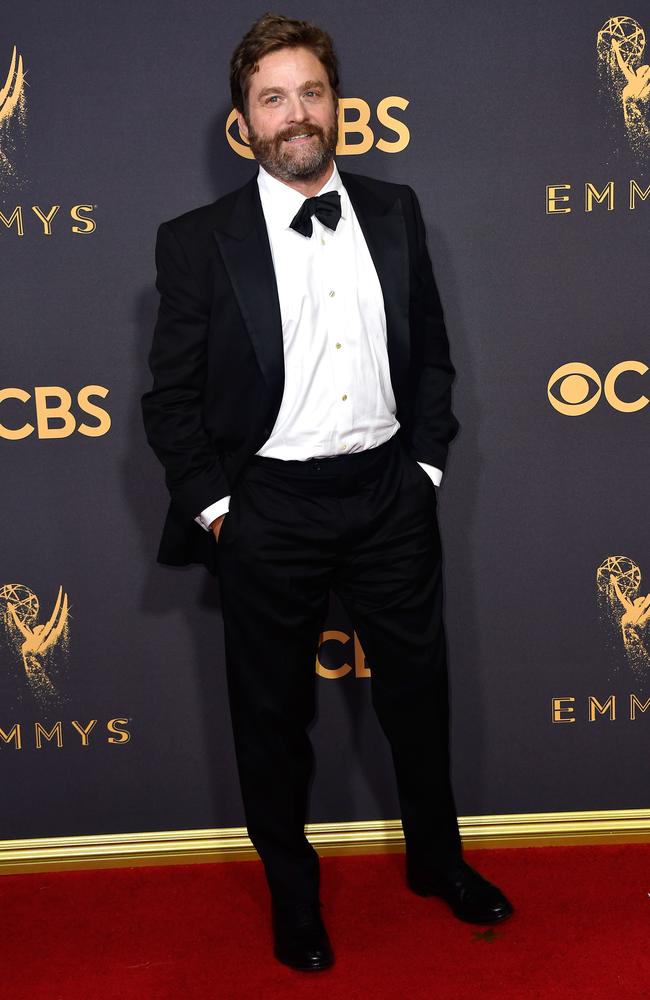 Slim down ... Zach Galifianakis attends the 2017 Primetime Emmy Awards.