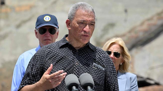 Maui Mayor Richard Bissen speaking on Monday. Picture: Mandel Ngan/AFP