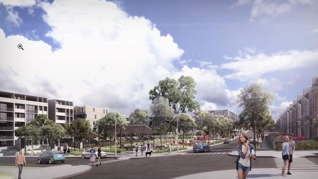 An artist impression of the Castle Hill Showground precinct. Courtesy: NSW Government