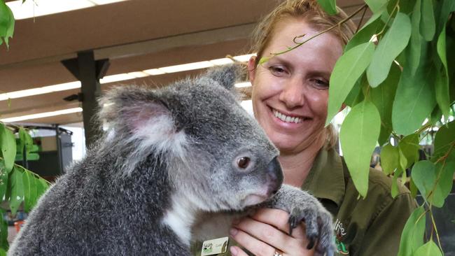 General Manager Clare Hunt secures the animals at Port Douglas Wildlife Habitat before the arrival of TC Jasper. Picture: Liam Kidston