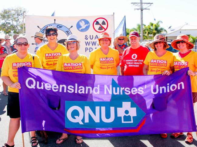 Queensland Nurses’ Union representatives