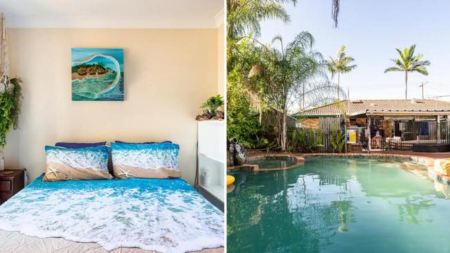 Guests are welcome top take a dip in the shared swimming pool. Picture: Airbnb