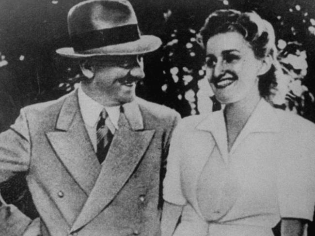 Adolf Hitler with his longtime companion - and eventual wife - Eva Braun.