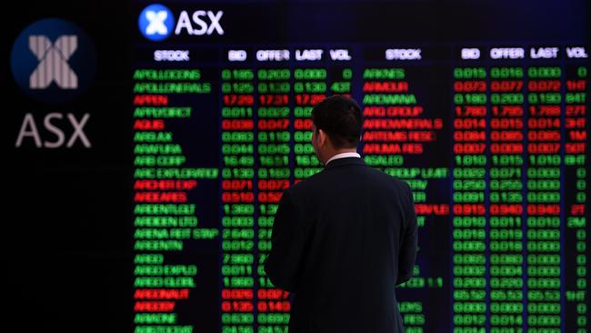 The indicator board at the Australian Securities Exchange (ASX) is seen in Sydney, Tuesday, February 5, 2019. Australia's big four banks have gained more than $20 billion in value after relieved investors welcomed the Kenneth Hayne's royal commission's recommendations by driving the financial sector to what looks like its best day in a decade. (AAP Image/Dan Himbrechts) NO ARCHIVING