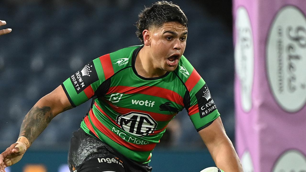 Latrell Mitchell has vowed to continue entertaining as Souths’ season goes on the line. Picture: NRL Photos