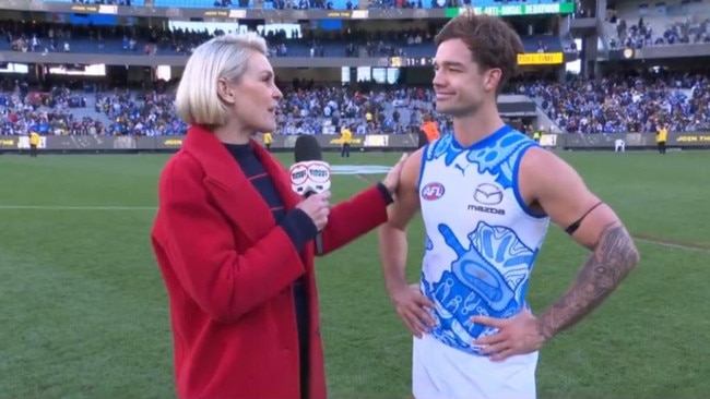 Sarah Jones consoles Jy Simpkin