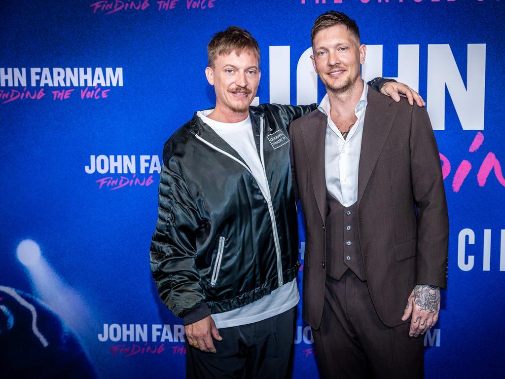 John Farnham’s sons, James and Robert. Picture: Jake Nowakowski